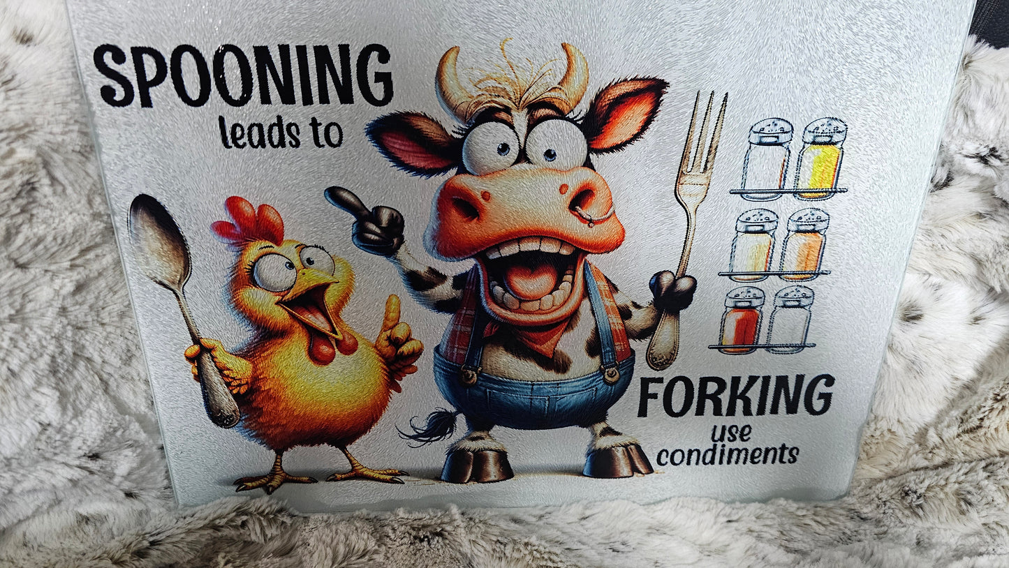 SPOONING LEADS TO FORKING USE CONDIMENTS