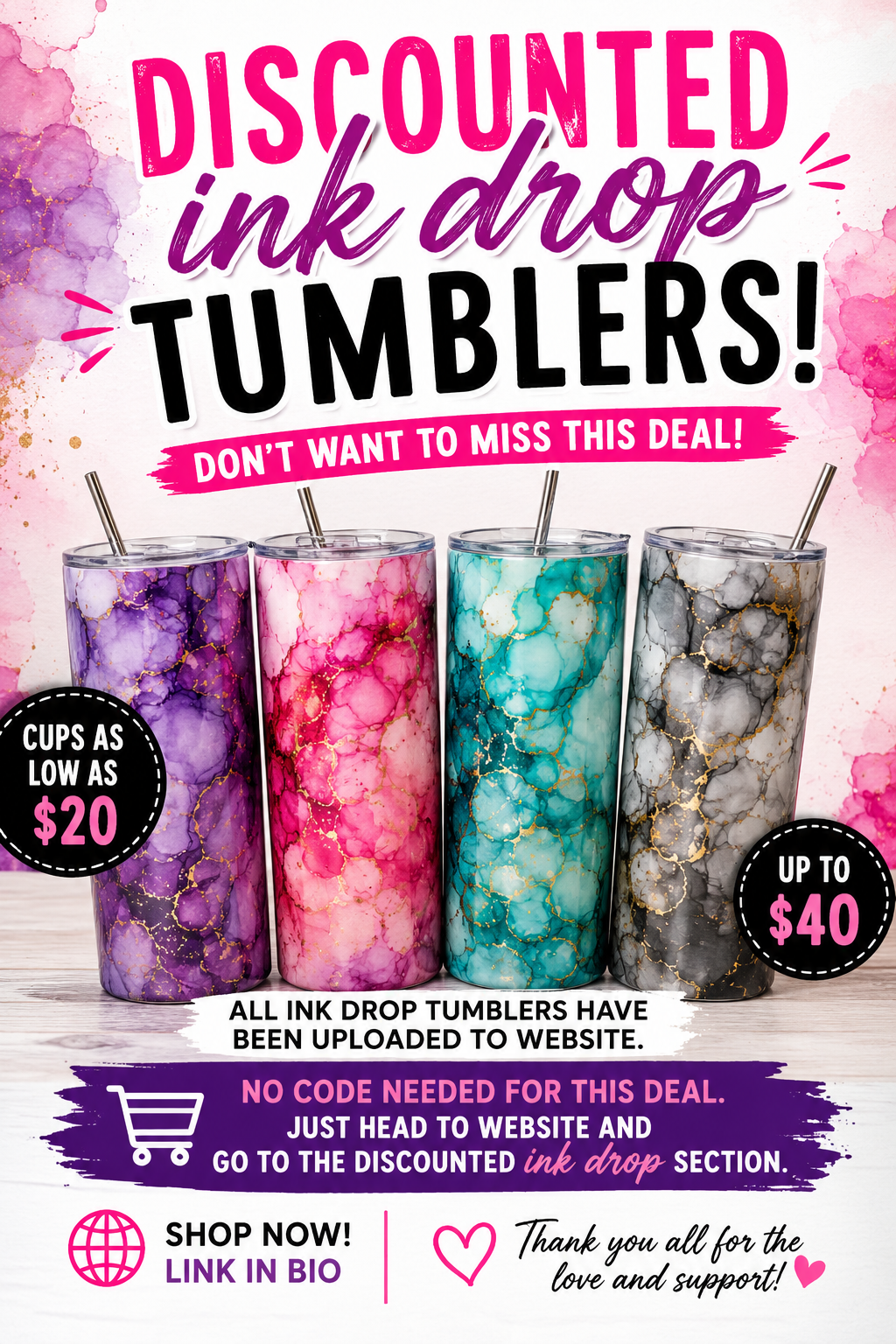 Discounted Ink Tumblers