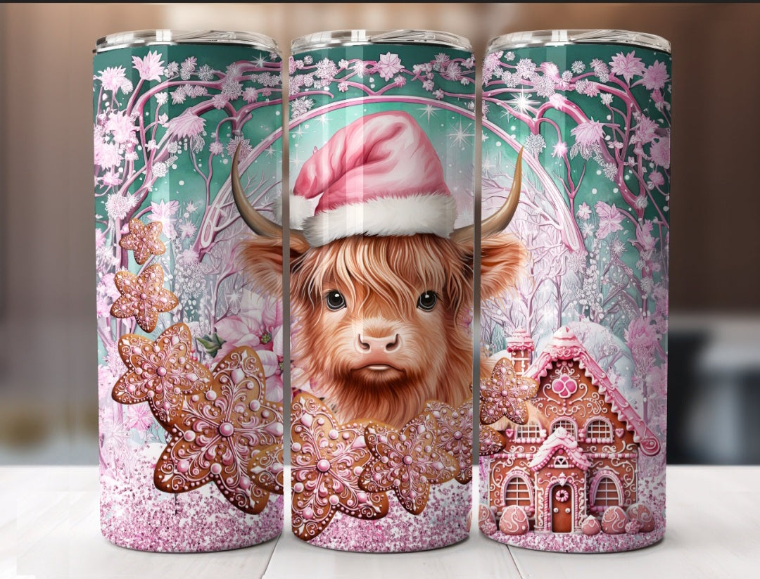 Pink Holiday Cow