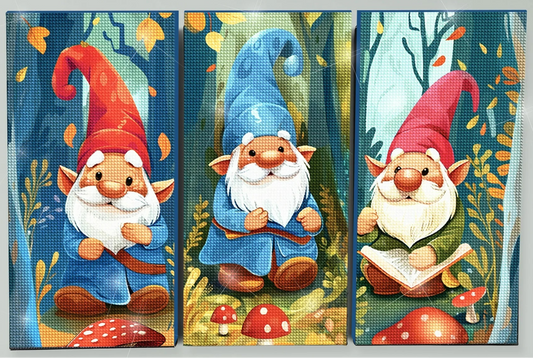 3pcs Gnome Canvas Diamond Art