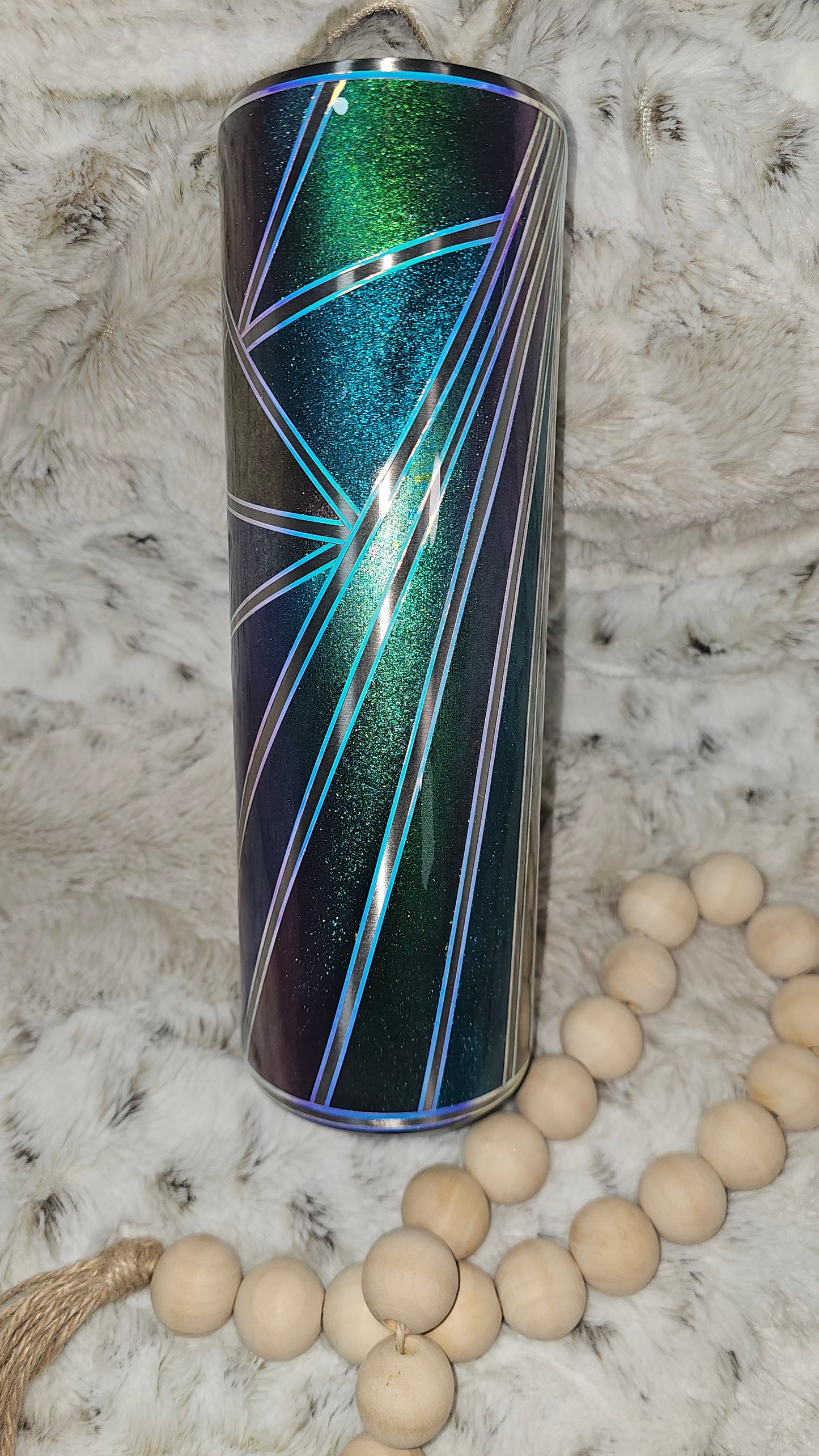 #1 30oz Shattered Glass Glow Pinstripes