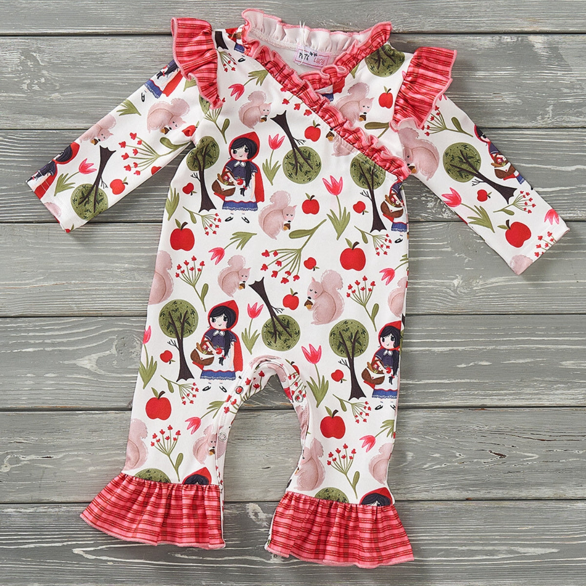 Little Red Girl Infant Romper