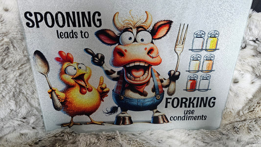 SPOONING LEADS TO FORKING USE CONDIMENTS