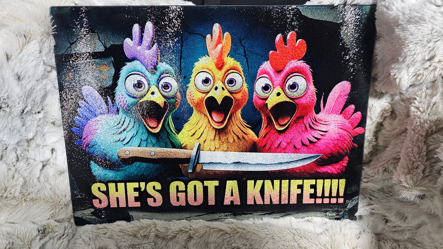 SHES GOT A KNIVE!!!!